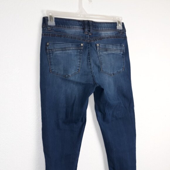 Democracy Women's Ab Technology Jeans Size 8 Ankle Skinny Medium Wash Blue Denim - Picture 6 of 13